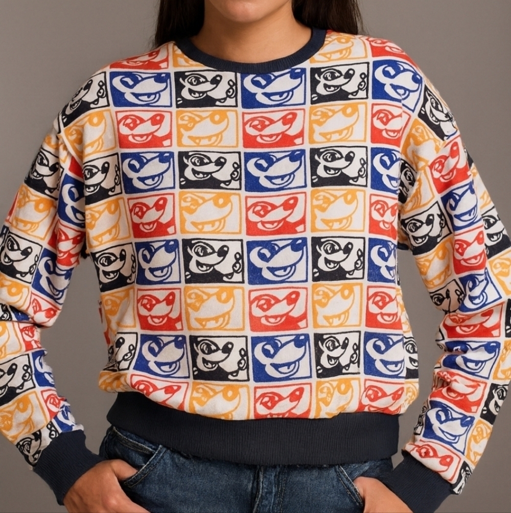 Zara Disney Keith Haring Reversible Mickey Mouse Sweatshirt M NEW No Tags